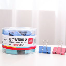 得力Deli筒装彩色长尾夹 高效办公与票据管理助手